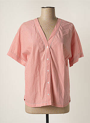 Chemisier coupe droite manches courtes rouge COMPTOIR DES COTONNIERS femme