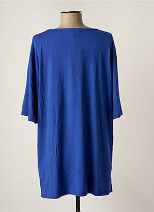 Tunique manches courtes tissage jersey bleu ELENA MIRO femme