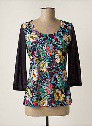 Top tissage jersey manches 3/4 noir LA FIANCEE DU MEKONG femme
