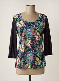 Top tissage jersey manches 3/4 noir LA FIANCEE DU MEKONG femme