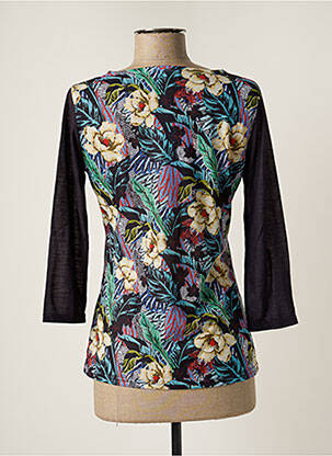 Top tissage jersey manches 3/4 noir LA FIANCEE DU MEKONG femme