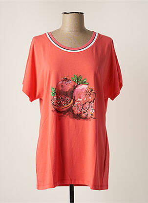 T-shirt orange ELENA MIRO pour femme