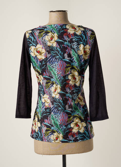 Top tissage jersey manches 3/4 noir LA FIANCEE DU MEKONG femme