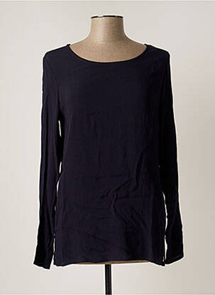 Blouse col rond manches longues bleu TRUSSARDI JEANS femme