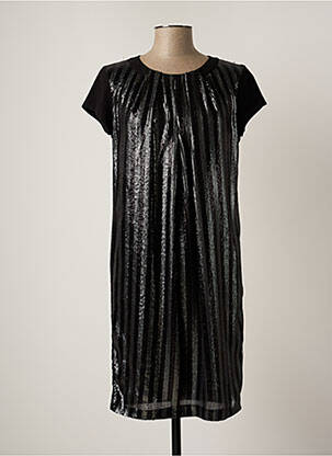 Robe mi-longue manches courtes manches courtes noir TRUSSARDI JEANS femme