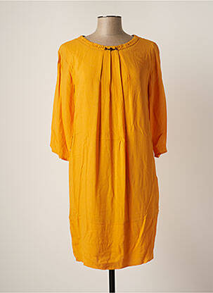 Robe mi-longue manches longues manches longues jaune TRUSSARDI JEANS femme