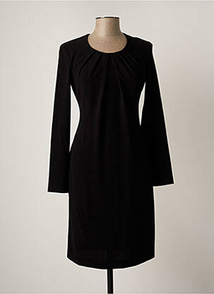 Robe mi-longue manches longues manches longues noir TRUSSARDI JEANS femme