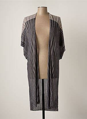 Gilet manches courtes manches manches chauves souris gris ELENA MIRO femme