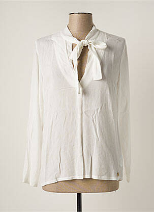 Blouse légère et transparente manches longues blanc TRUSSARDI JEANS femme