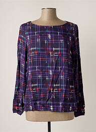 Blouse fermeture boutonnée au dos manches longues violet TRUSSARDI JEANS femme
