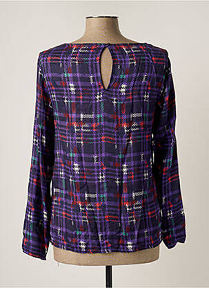 Blouse tissage popeline manches longues violet TRUSSARDI JEANS femme