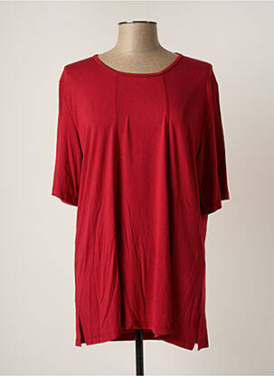 Tunique manches courtes tissage jersey rouge ELENA MIRO femme