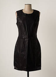 Robe courte fermeture zippée au dos sans manche noir TRUSSARDI JEANS femme