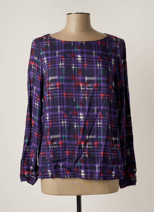 Blouse col rond manches longues violet TRUSSARDI JEANS femme