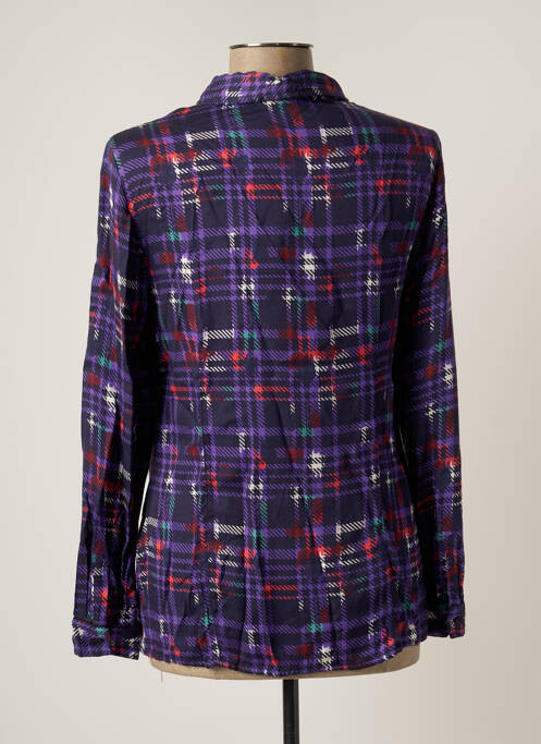 Chemisier tissage popeline manches longues violet TRUSSARDI JEANS femme