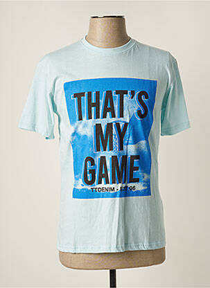 T-shirt coupe droite manches courtes bleu TOM TAILOR homme