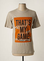 T-shirt coupe droite manches courtes gris TOM TAILOR homme