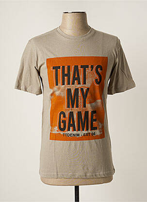 T-shirt coupe droite manches courtes gris TOM TAILOR homme