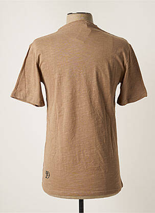 T-shirt coupe droite manches courtes marron TOM TAILOR homme