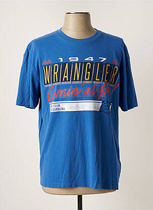 T-shirt coupe droite manches courtes bleu WRANGLER homme