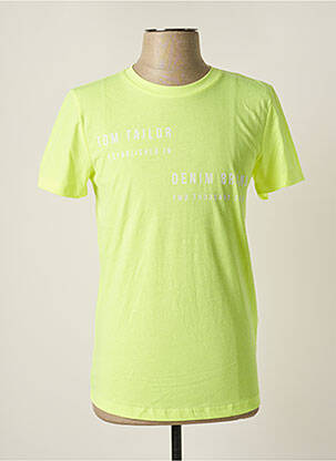 T-shirt coupe droite manches courtes jaune TOM TAILOR homme