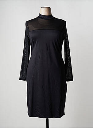 Robe mi-longue manches longues manches longues noir ANNE FONTAINE femme