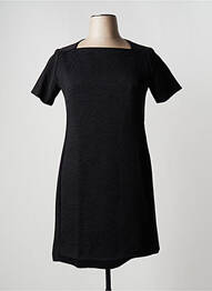 Robe courte fermeture zippée au dos manches courtes noir TRUSSARDI JEANS femme