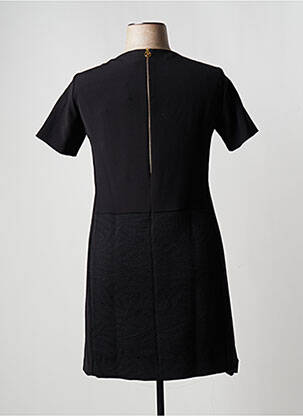 Robe courte fermeture zippée au dos manches courtes noir TRUSSARDI JEANS femme