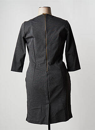 Robe mi-longue manches 3/4 manches 3/4 gris TRUSSARDI JEANS femme