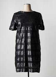 Robe mi-longue manches courtes manches courtes noir VICTORIO & LUCCHINO femme