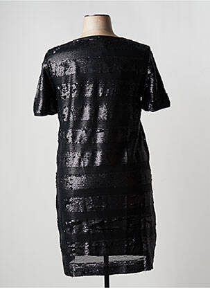 Robe mi-longue manches courtes manches courtes noir VICTORIO & LUCCHINO femme
