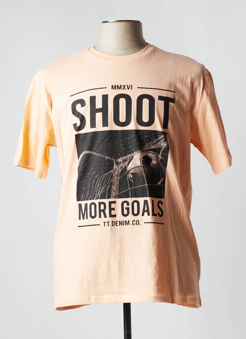 T-shirt stretch manches courtes orange TOM TAILOR homme
