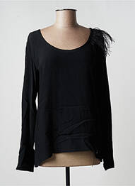 Top coupe cintrée manches longues noir TRUSSARDI JEANS femme