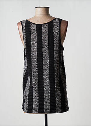 Pull coupe cintrée sans manche noir ANNE FONTAINE femme