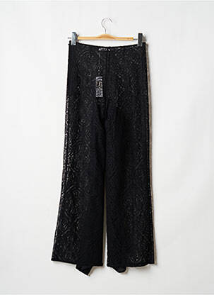 Pantalon large fermeture zip latéral taille haute noir ANNE FONTAINE femme