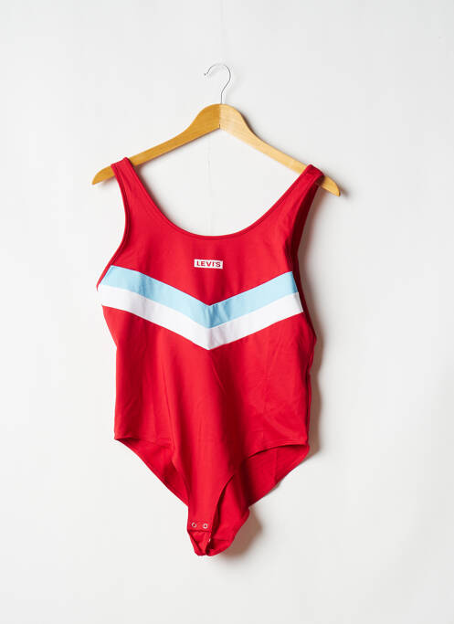 Body sérigraphie sans manche rouge LEVIS femme