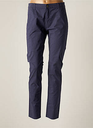 Pantalon chino tissage popeline taille normale bleu LA FIANCEE DU MEKONG femme
