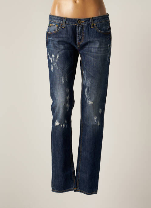 Jeans coupe slim slim taille basse bleu TRUSSARDI JEANS femme