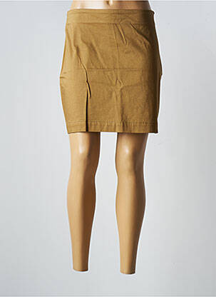 Jupe courte fermeture zip latéral beige LA FIANCEE DU MEKONG femme