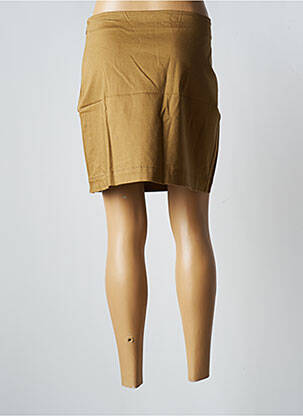 Jupe courte fermeture zip latéral beige LA FIANCEE DU MEKONG femme