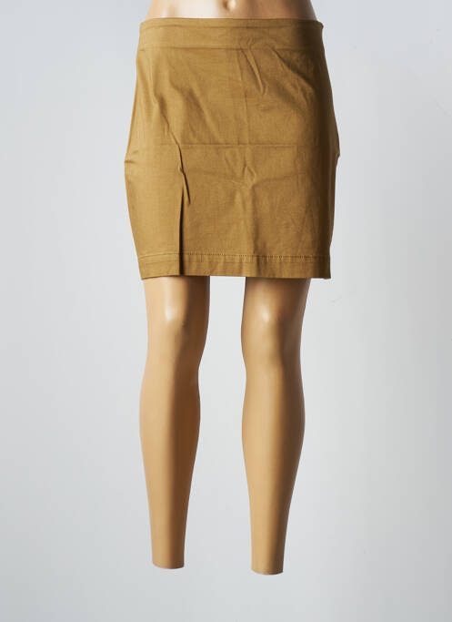 Jupe courte fermeture zip latéral beige LA FIANCEE DU MEKONG femme