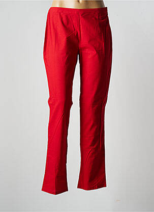 Pantalon droit tissage popeline taille normale rouge LA FIANCEE DU MEKONG femme