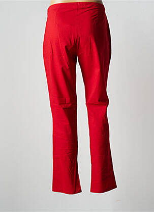 Pantalon droit tissage popeline taille normale rouge LA FIANCEE DU MEKONG femme