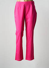 Pantalon droit tissage popeline taille normale rose LA FIANCEE DU MEKONG femme