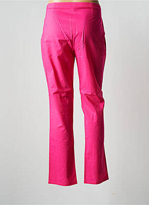 Pantalon droit tissage popeline taille normale rose LA FIANCEE DU MEKONG femme