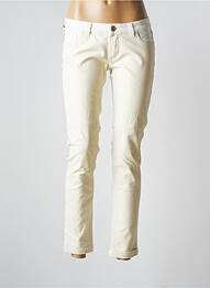 Jeans coupe slim slim taille basse beige TRUSSARDI JEANS femme