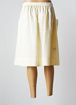 Jupe mi-longue fermeture zip latéral jaune COMPTOIR DES COTONNIERS femme