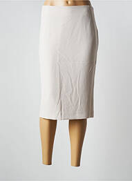 Jupe mi-longue taille à pinces beige ELENA MIRO femme