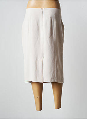 Jupe mi-longue taille à pinces beige ELENA MIRO femme