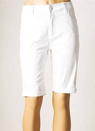 Short fermeture zippée sous rabat boutonné taille normale blanc KY CREATION femme